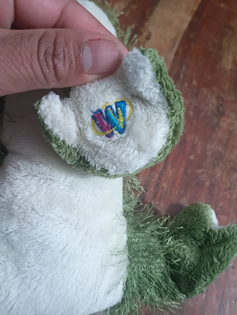 GANZ Green Plush Frog Small Pet Toy with Shaggy Texture